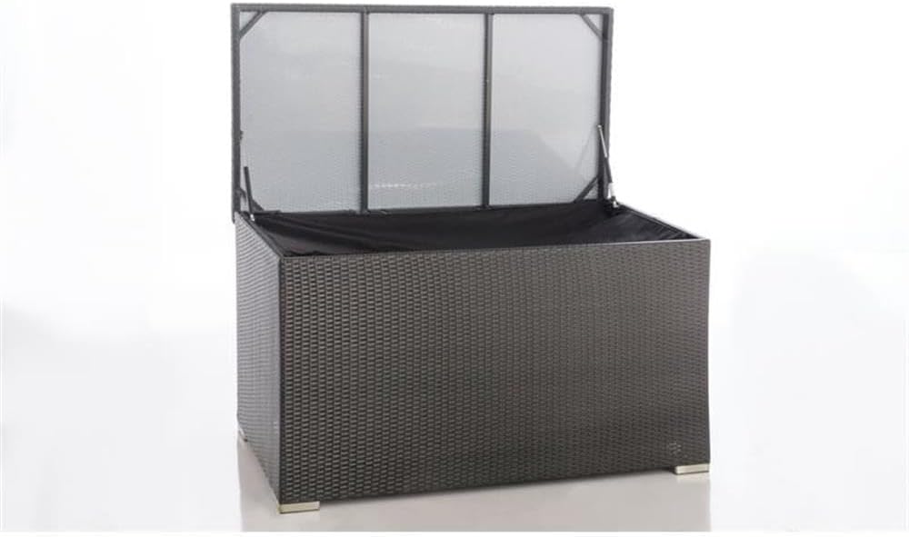 Alfresco Home 353-1620 Sicuro Wicker Deck Storage Box, Oxford Black