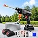 Victoam 21V 1500W Handheld Pressure Washer Kit, Cordless Pressure Washer with 5M Hose & 2 Nozzles, 2 Batteries, High Pressure Washers for Car Patio Garden Cleaning Watering (With Bucket)