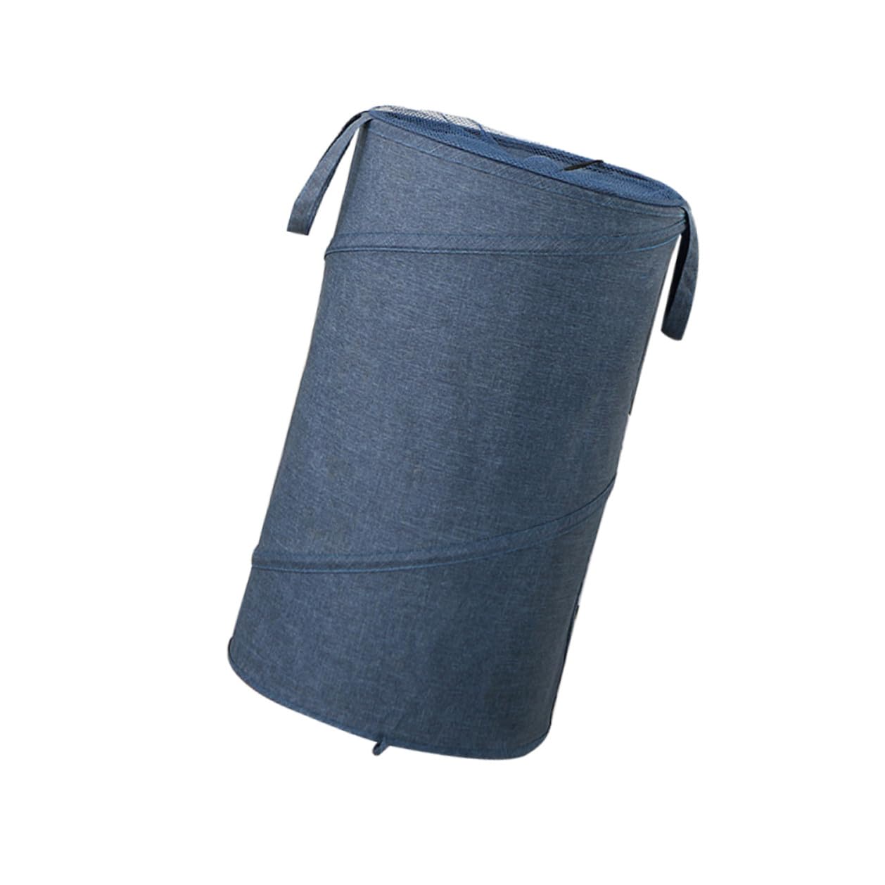Großer Cm Rollen und Faltbarer Kordelzug Wäschekorb mit Blau 38x68
