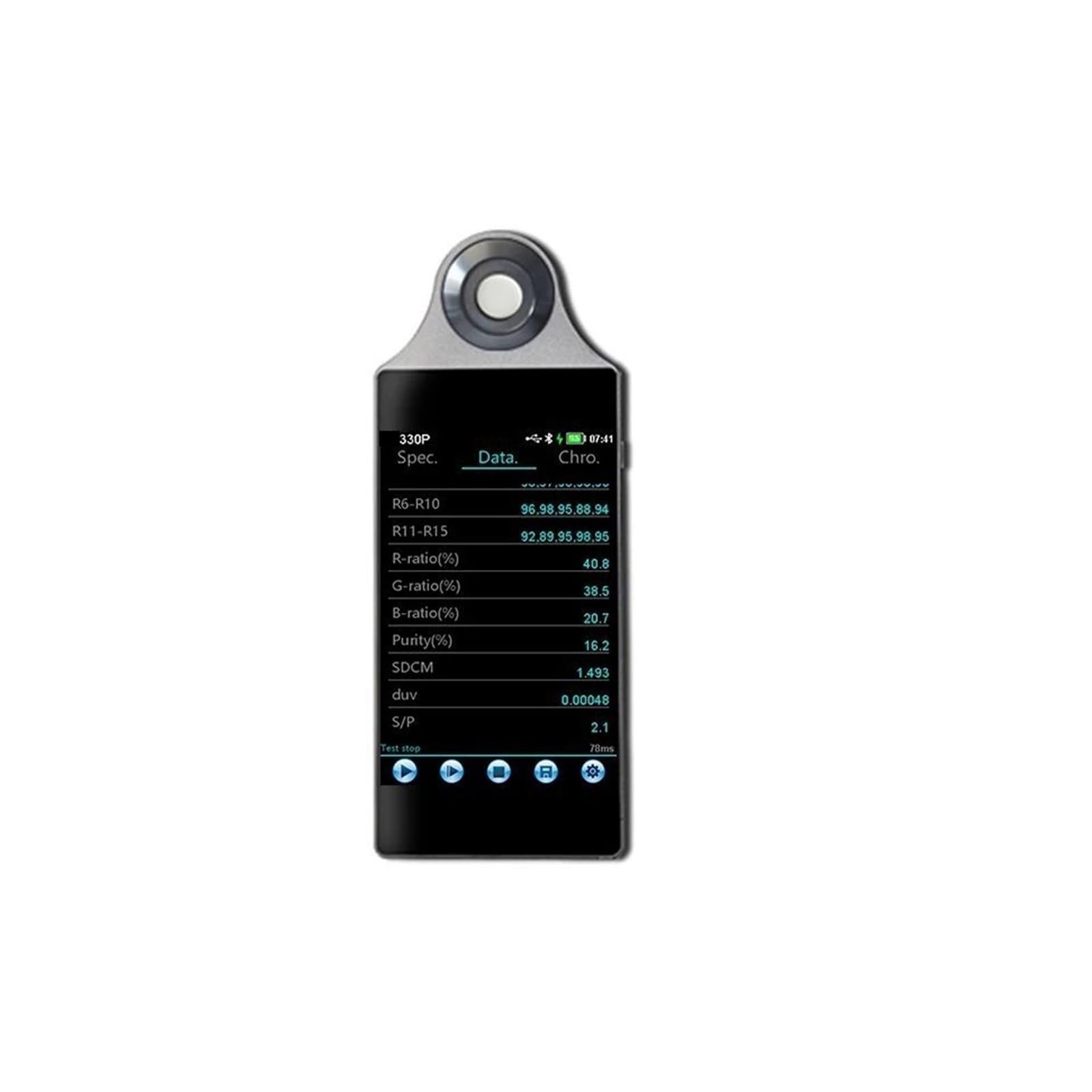 Colorimeters, 320/330 Spectrometer - 380-780nm Wavelength Range, High-Precision Illuminance Measurement & Spectral Analysis(HP330)