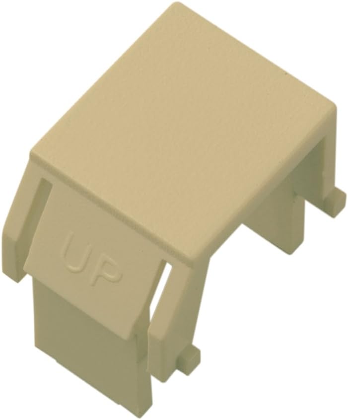 Legrand - OnQ Blank Keystone Jack Insert, Keystone Wallplate Insert, High-Quality Wall Plate Insert for All Multimedia Wallplates, Ivory, 10 Pack, WP3455IV