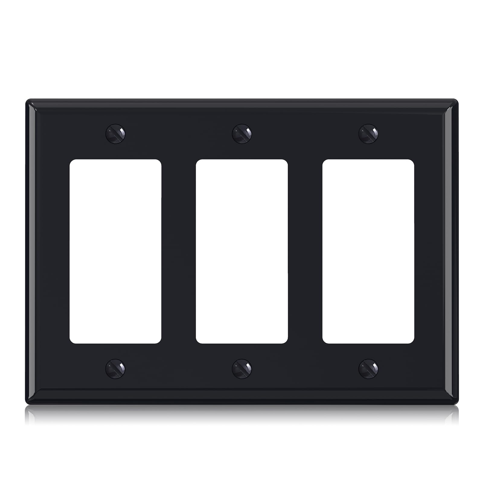 Decorative Wall Plates - Glossy Black (5 Pack) -27 Decorative Wall Plates - Glossy Black (5 Pack) -27