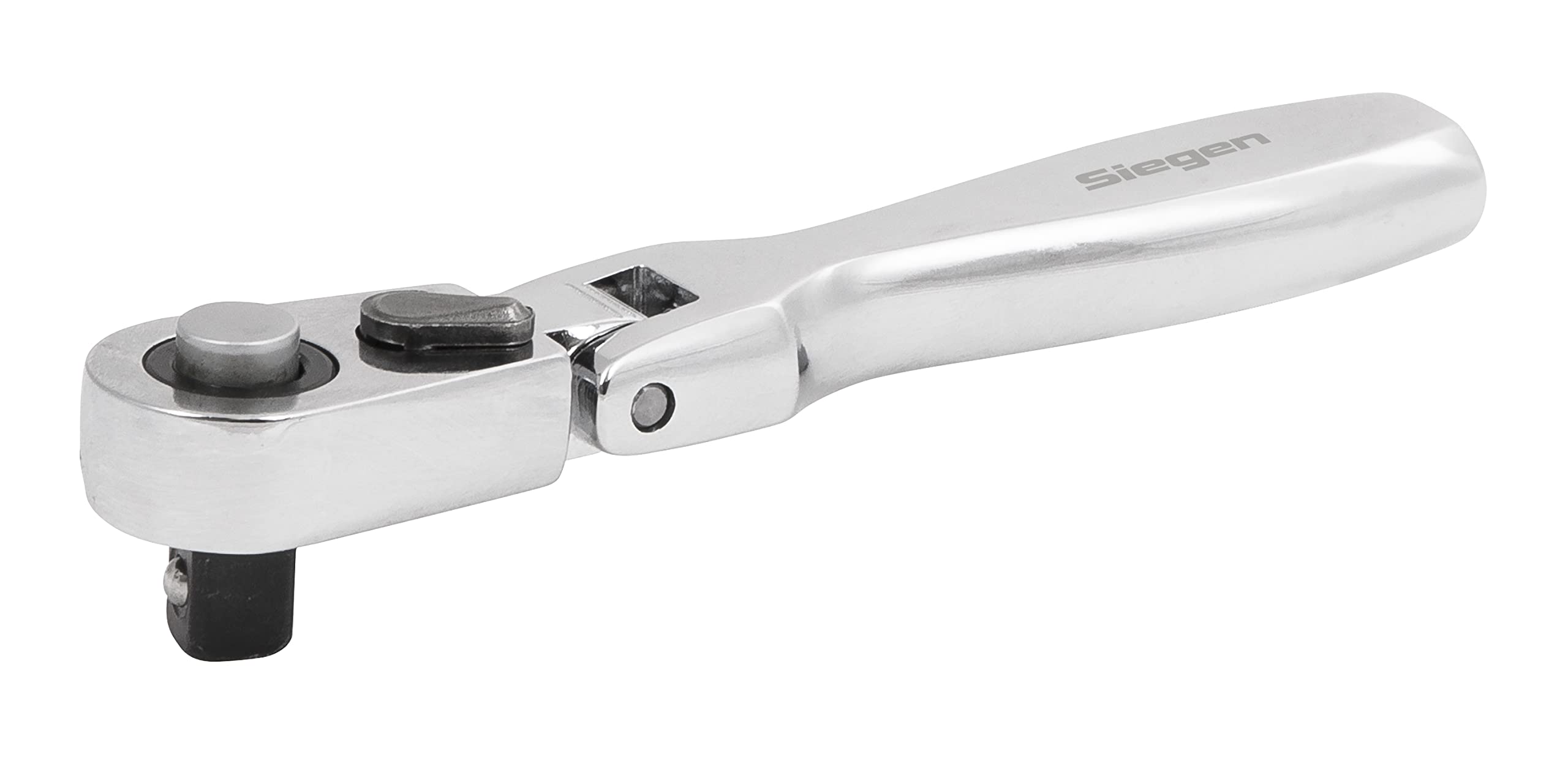 Sealey Siegen 1/4" Sq Drive Micro Flexi-Head Ratchet Wrench - S01254, Silver - Image 2