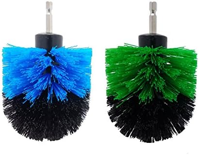 Beast Brush 2-Pack Cone Drill Powered Brush Attachment for Cleaning Bathrooms, Kitchens, Showers, Grout, Auto Detailing, Rims and More