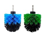 Beast Brush 2-Pack Cone Drill Powered Brush Attachment for Cleaning Bathrooms, Kitchens, Showers, Grout, Auto Detailing, Rims and More
