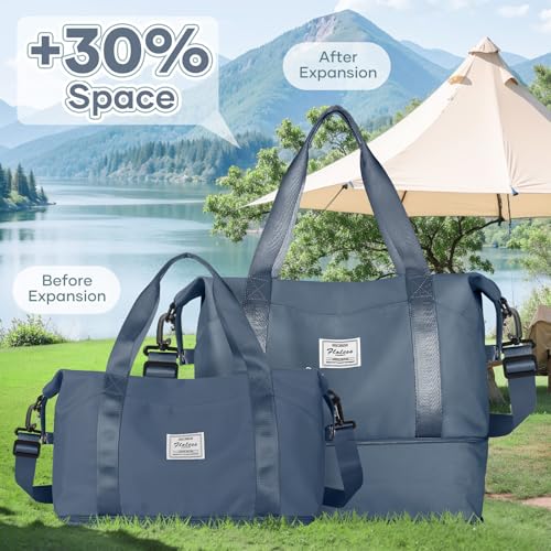 Reisetasche Damen Sporttasche 40x30x20 Ryanair Handgepäck Tasche Weekender Bag Schwimmtasche Wasserdicht Travel Duffle Bag Wickeltasche Trainingstasche Frauen für Reise Gym,A15-Royal Blue