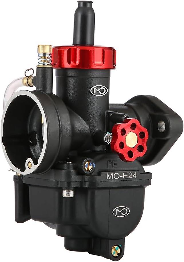 PE24 Carburetor for Predator 212 196cc 224cc Engines, 24mm Carburetor Kit for Coleman CT200U BT200X Mini Bike KT196 Go Kart GX160 GX200 6.5hp Clone Engine with Intake Manifold 48mm Air Filter (Red)