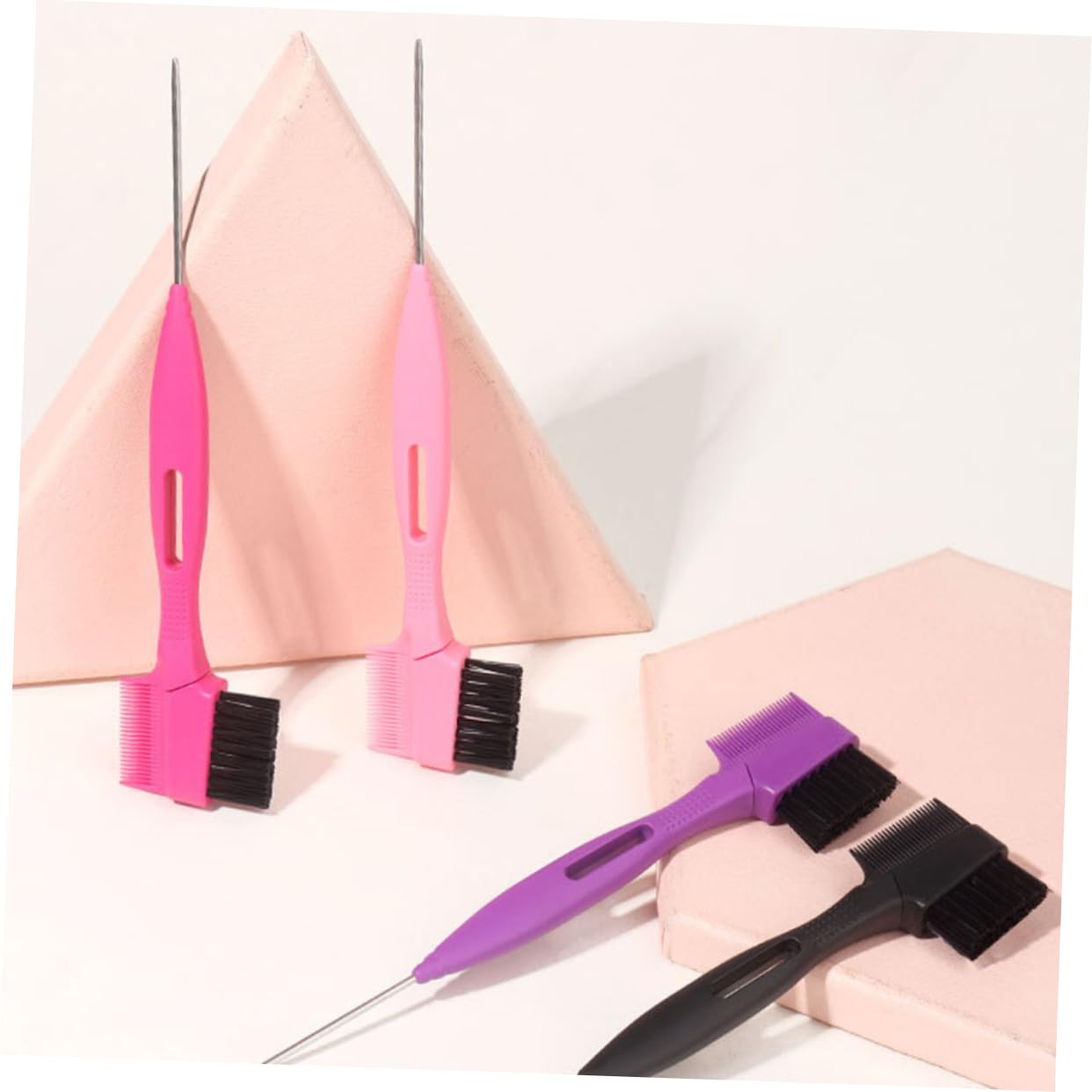 OSOLADY Wild Eyebrow Brush Double-headed Eyebrow Comb for Women Hair Edge Brush Portable