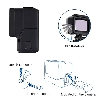 Amazon.com : GOHIGH Replacement Side Door for GoPro Hero 7