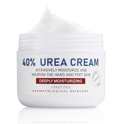 40% Urea Foot Cream with 2% Salicylic Acid Dry, Cracked Heel Treatment Callus Remover for Feet, Hands, Elbows Knees Tea Tree, Aloe Hyaluronic Acid Moisturizing Formula, 150g