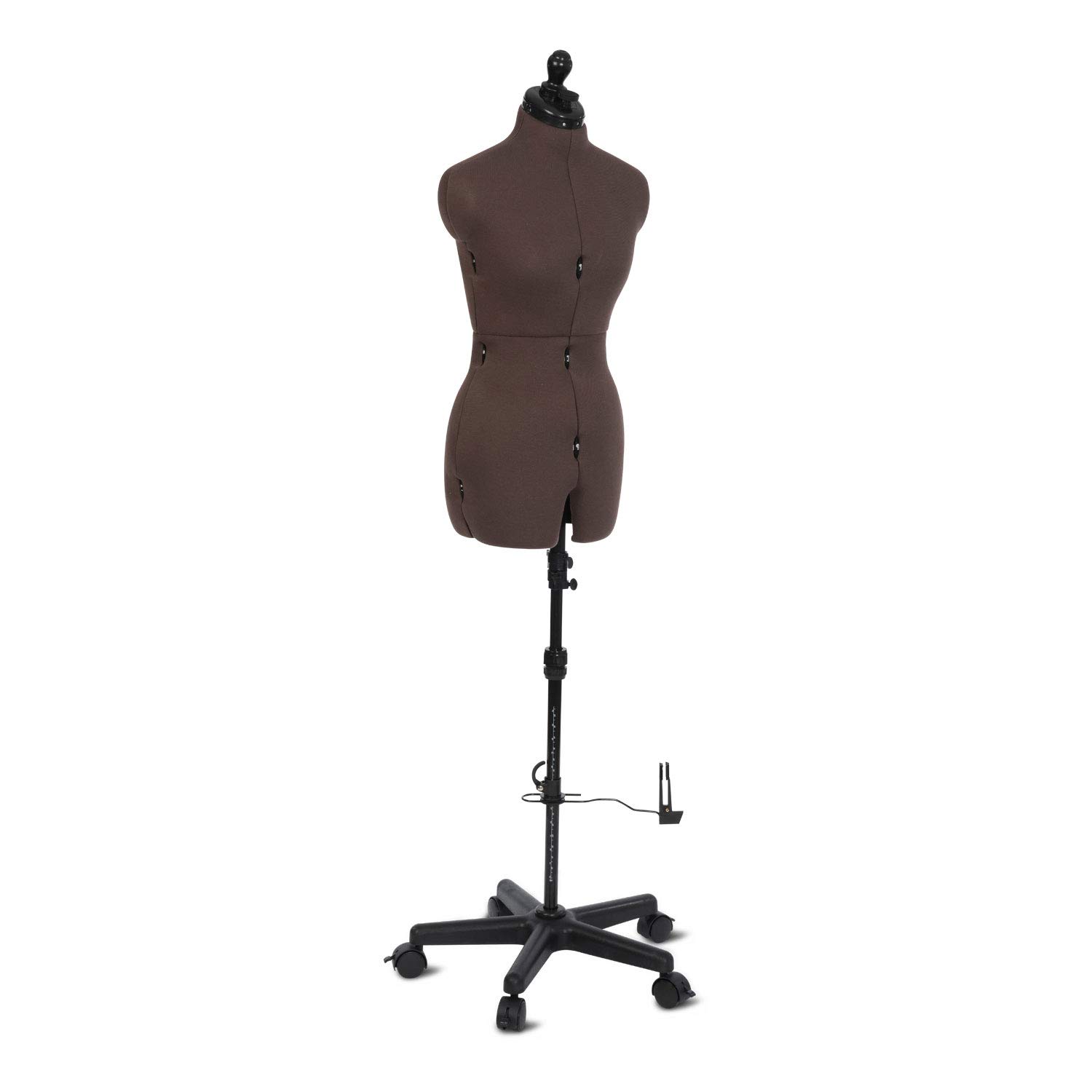 Adjustoform FG1101 Olivia 8-teilige verstellbare Kleiderform, Brauner strukturierter Polyester-Baumwollstoff, Small (UK Dress Size 10-16)