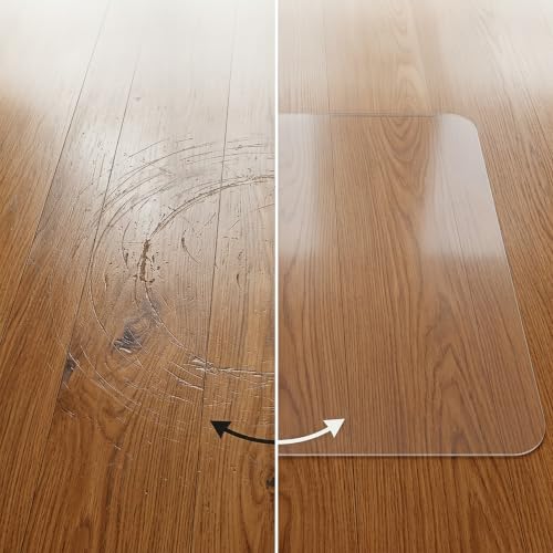 Miniatura 6 de Relaxdays Protector Suelo, Alfombra Silla Oficina, Tapete Antideslizante Para Parquet, Pvc, 75 X 120 Cm, Transparente