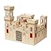 Melissa & Doug Deluxe Folding Medieval Wooden Castle - Hinged for Compact Storage H: 19.7 x W: 18.5 x D: 14.2
