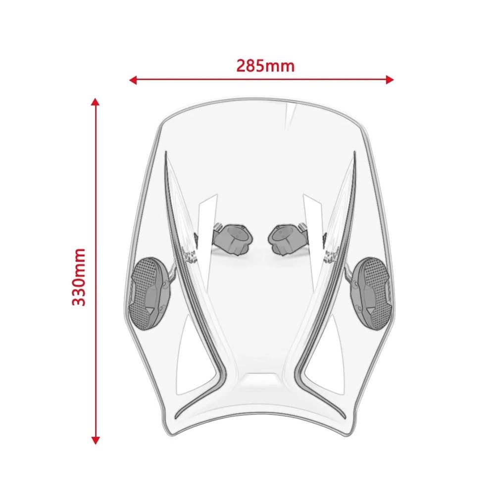 Parabrezza a doppia bolla Per G1-125 2020-2024 Parabrezza Universale Accessori Moto Copertura Dello Schermo Deflettori