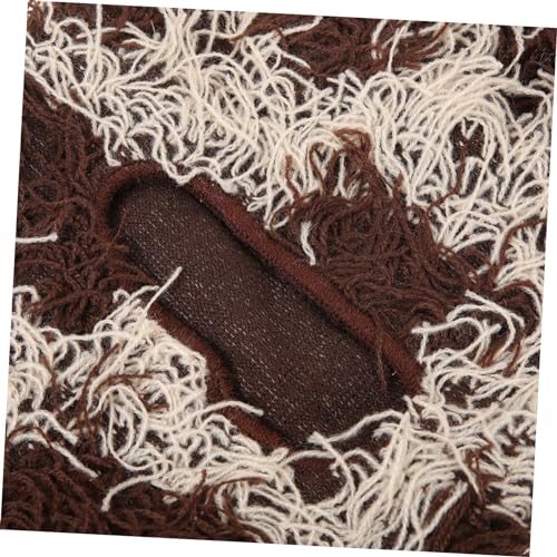 Máscara de esquí de tejido camuflado con pelo para hombre y mujer, protector facial completo, resistente al viento, ropa exterior miniatura 2