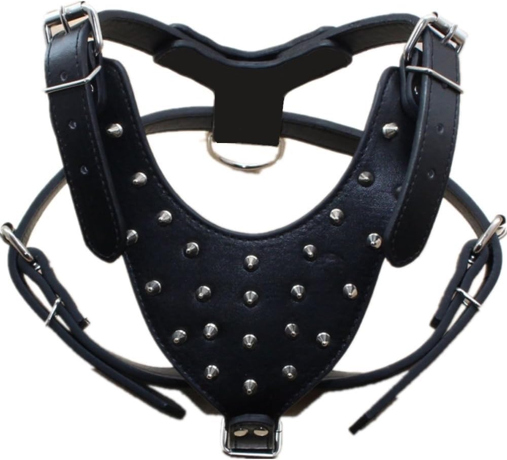 NITZU PETS Medium & Large Breed Leather Spiked Studded Dog Harness for Medium & Large Dogs Pit Bull,Mastiff, Boxer, Bull Terrier (B0CWVJ9B4F) Amazon Price History, Amazon Price Tracker