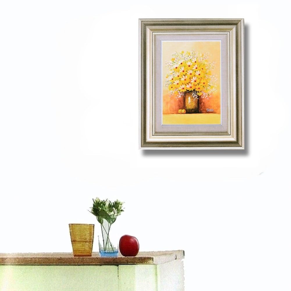 Amazon.co.jp: 矢野恵子 黄色い花 F4号 受注制作 油彩画 油絵 静物画