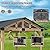 Raysfung 11' x 13' Wood Gazebo, Outdoor Hardtop Gazebo with Galvanized Steel Roof, Cedar Wooden Frame Gazebo for Garden, Patio
