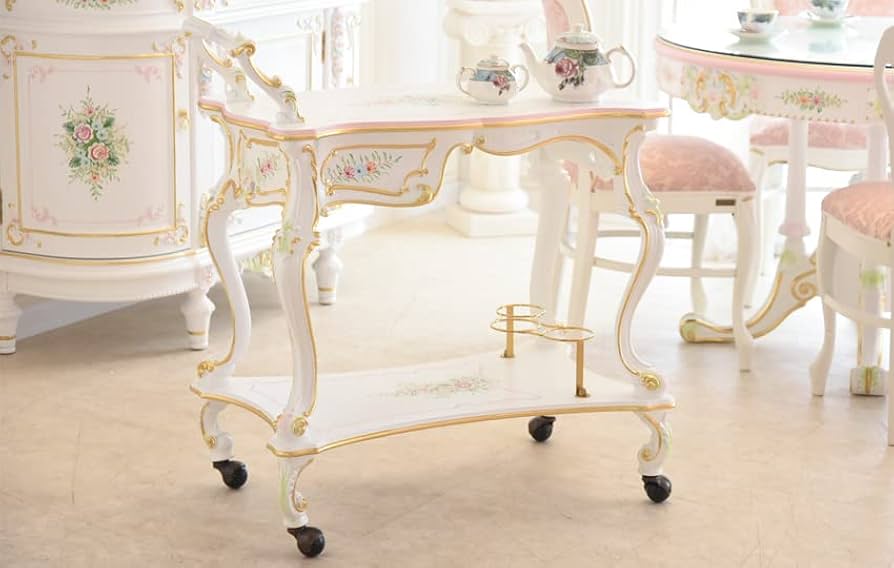 ロココ調 お茶会 ホワイトヴィンテージキッチンワゴン Amazon.co.jp: ワゴン ワゴン キャスター付 ワゴン おしゃれ