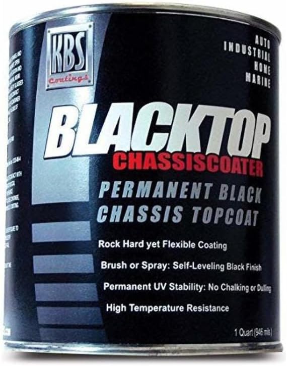 KBS Coatings 8402 OEM Satin Black BlackTop Chassis Paint - 1 Quart