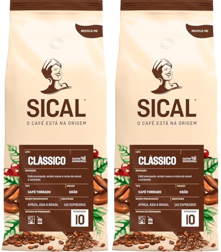 ValueAccess Sical 5 Stars - Granos de café tostados, 1 kg, 2 unidades