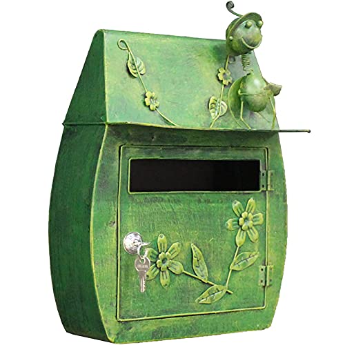 ✔ [CASSETTA POSTALE DI GRANDE CAPACITÀ]: La dimensione di questa cassetta postale con serratura per montaggio a parete è 15,75 × 11,8x6,3 pollici (40x30x16 cm), che è in grado di contenere giorni di posta alla volta. cassetta postale con serratura sufficiente per contenere varie buste imbottite, fatture, lettere, documenti, giornali e riviste, ecc.