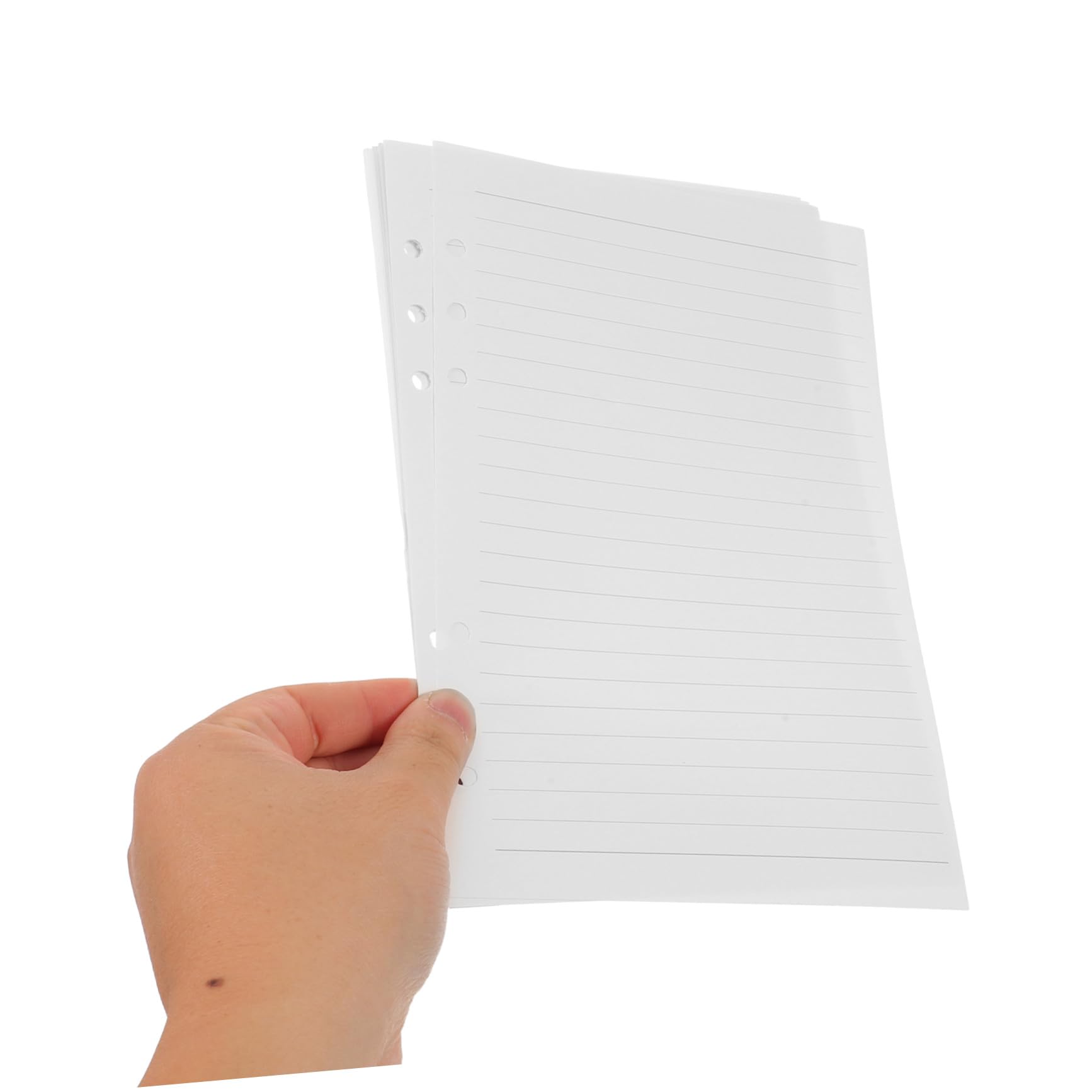 Recharges de Papier pour Agenda A5 225 Feuilles 6 Anneaux Blanc Présent