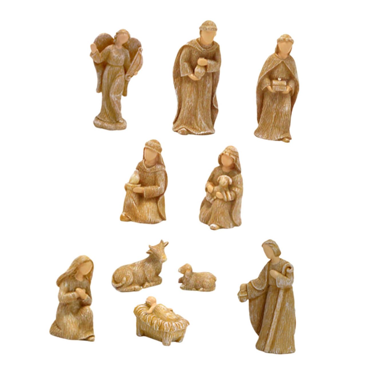Sosoport Decoración del Pesebre Navideño Nacimientos Navideños de Jesús Adornos de Jesús Figuras de Resina para Pueblos Adornos para Escenas de Belén