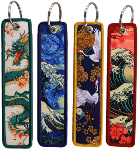 4 Llaveros Japoneses con Diseño De Dibujos Animados, Llaveros Bor...