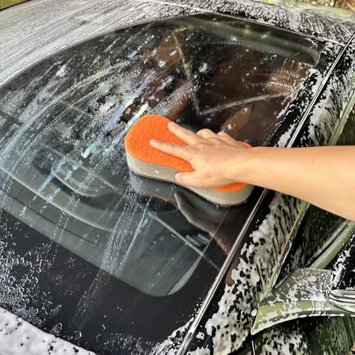 Image of Multipurpose Car Wash Sponge with Heavy-Duty Scrubbing Layer, High Absorbency, Scratch-Free, Durable, 8.7 inch inchx4 inch inchx2.5 inch inch - 2 Pack