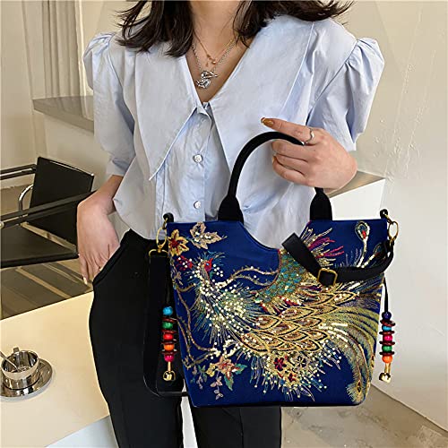 Sacs à main de capacité supérieure brodés avec perles de style traditionnel chic - 6