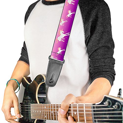 Buckle-Down Guitar Strap, Unicorn Sparkles Purple Pink, 2 Inches Wide #TOP1