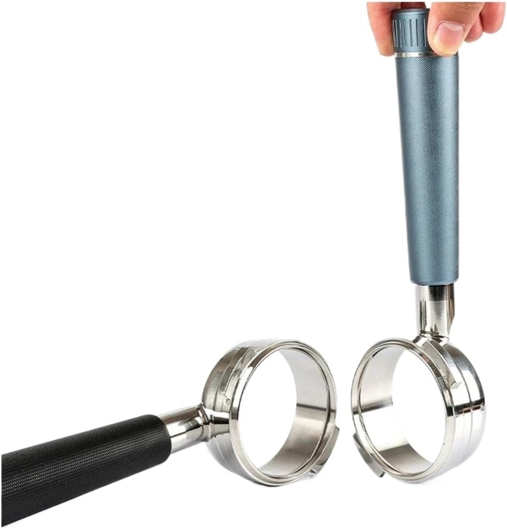 58MM Stainless Steel Bottomless Coffee Portafilter,Compatible For BEZZRA/Astoria/KLUB/GINO Espresso Extract Coffee Handle Filter Tool(58mm-BEZZRA-silver)