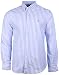 Ralph Lauren Men Classic Fit Oxford Striped Pony Logo Shirt (Large, Blue/White)