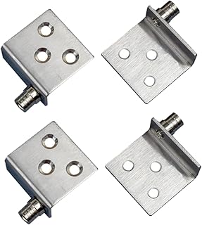 DOITOOL 4pcs Cabinet Door Hinge Hanger Rack Stand Shelf Holder Shelf Hangers Brackets Angle l Bracket Shelving Brackets Heavy Duty l Right Angle Corner Brace L Shape Corner Brace Silver