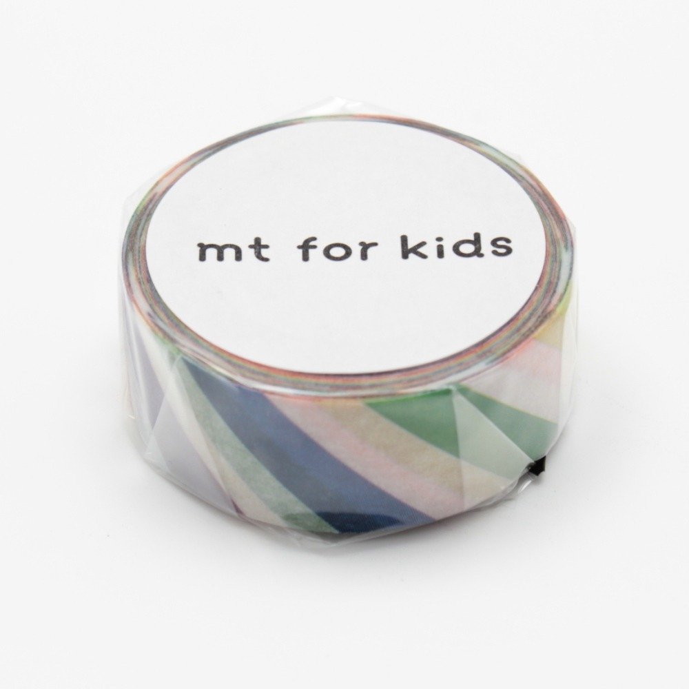 Amazon | カモ井加工紙 mt for kids カラフル・ストライプ 幅