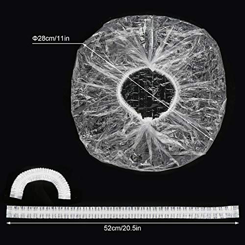image for 100pcs Shower Caps, Segbeauty Stretchable Max 20.5 inches Thick Dispos