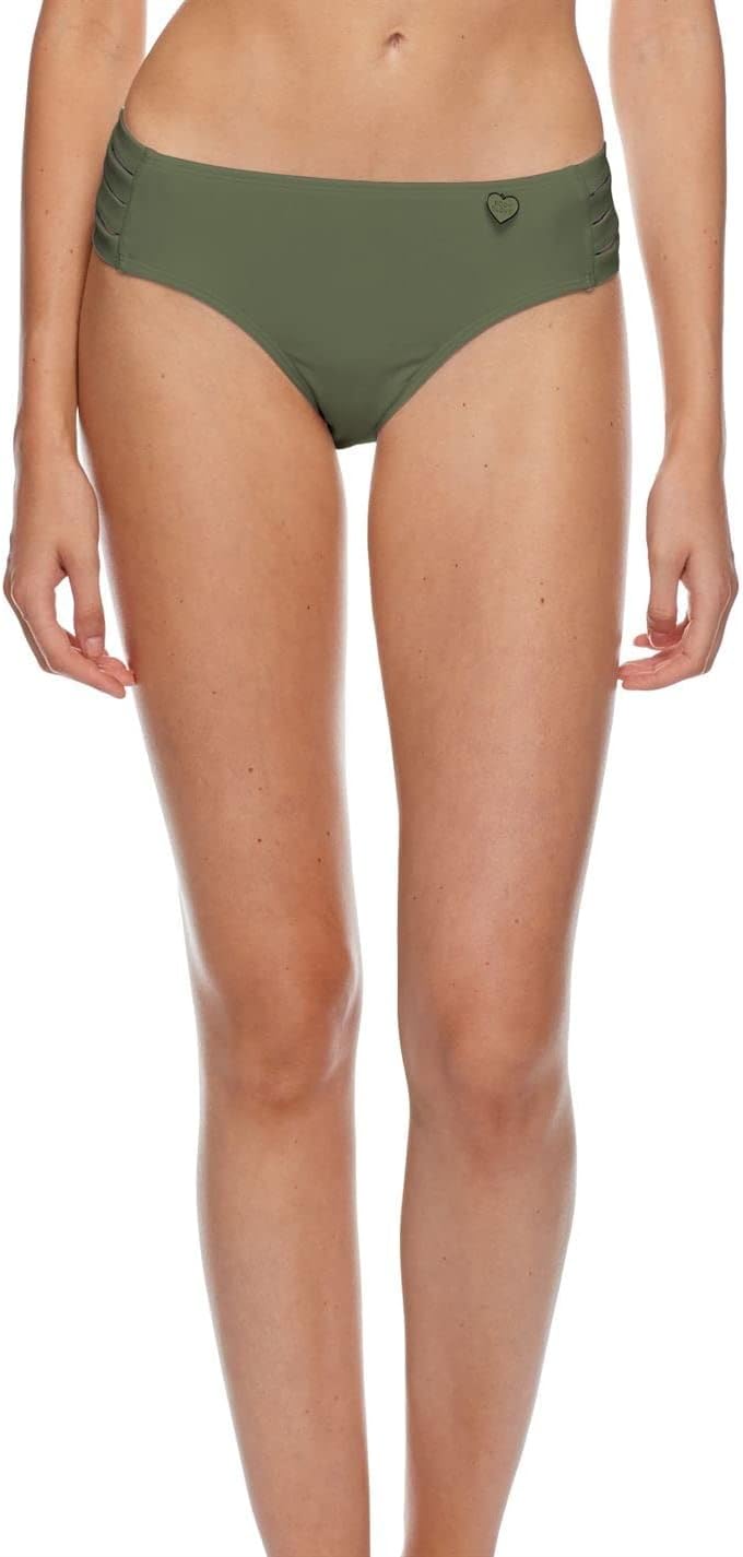 Body Glove Womens Smoothies Nuevo Contempo Solid Full Coverage Bikini Bottom Swimsuit - Image 2