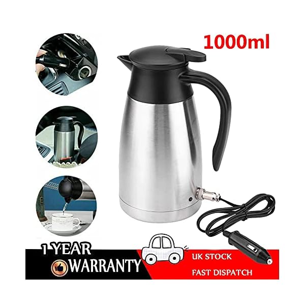 Kosoree Portable Electric Kettle 12V /24V 1L Car Van Lorry Travel Camping Heating Water - Image 3