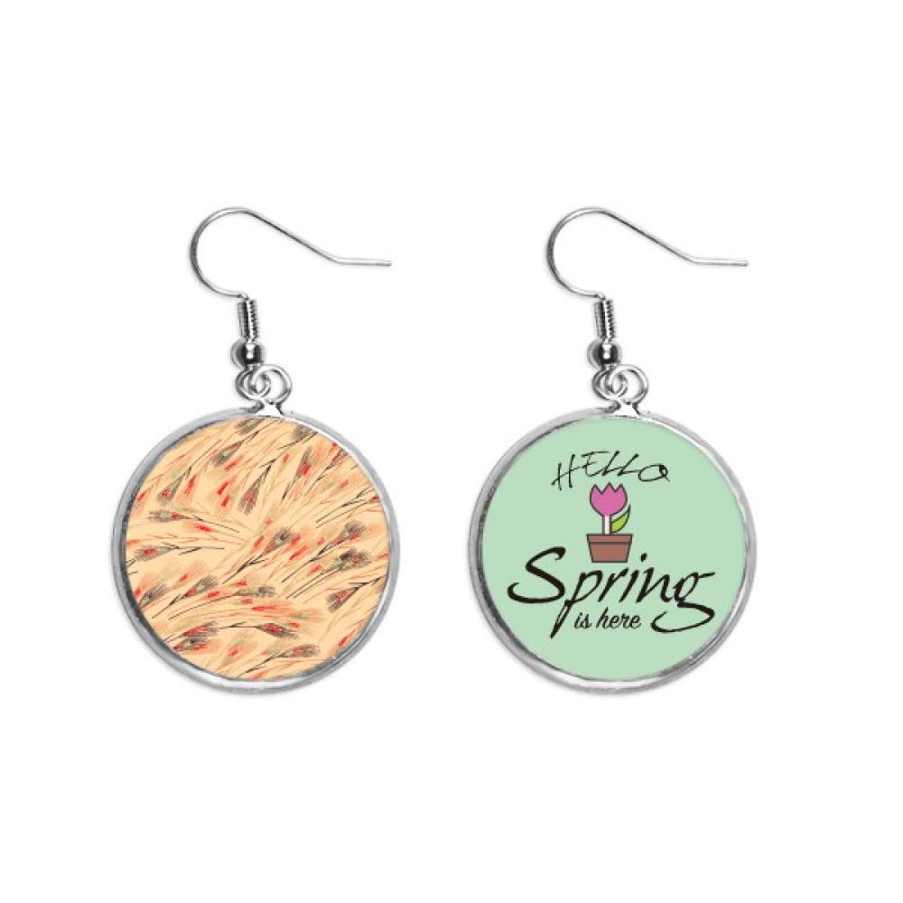 Pendientes de primavera antialérgicos de patrón japonés para orejas sensibles 5
