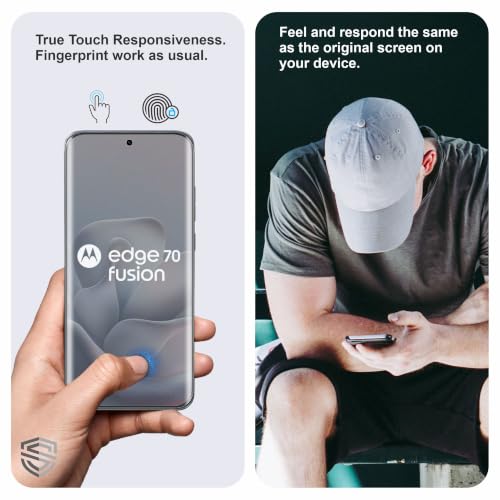 Image of SkyddShield Anti Glare Matte TPU hydrogel Edge to Edge Screen Protector Guard For Motorola Edge 70 Fusion, Motorola Edge 70 Pro and Motorola Edge 70 Pro Plus (6.8 Inch) With Installation Kit | Support Fingerprint | Edge to Edge Coverage