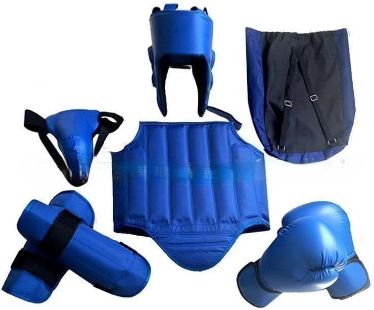 Sparring Gear Set Protective Gear Full Set，Martial Arts Protector Equipment Sanda Kickboxing Kit 6pcs Gear Set for Men and Woman