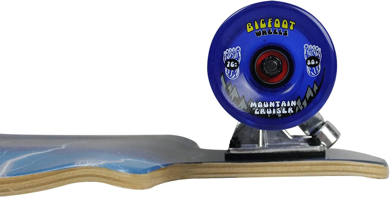 Paradise Longboard Drop Down Complete Cruiser Skateboard, Stormy Beach, 10" x 40"