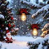 2 Packung Weihnachts Solar Laternen im Freien wasserdicht ideal als Geschenke für Frauen, Mütter und Ehefrau. Vintage-Stil hängende Solarleuchten geeignet für den Gebrauch im Freien in Hofen, Patios