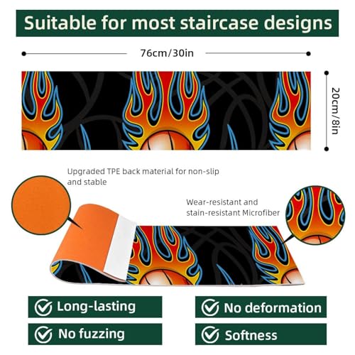 Tapis d'escalier Basketball 76x20 cm : protégez vos proches des chutes - 3