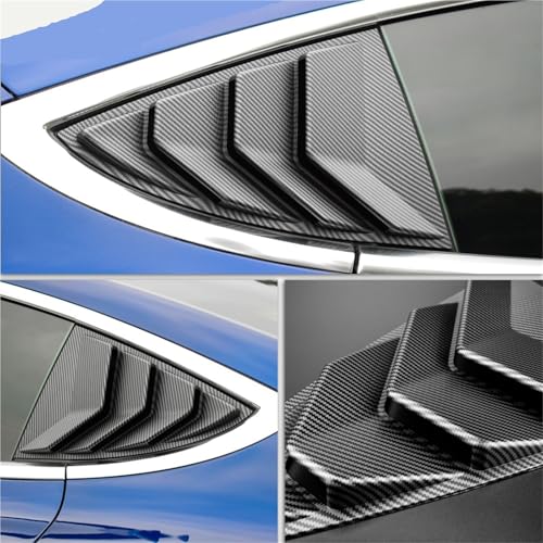 Cubierta persiana trasera para Tesla Model 3, protege y decora la ventana triangular lateral 3