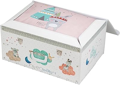 Interbaby Set Baule & Piumone Per Culla Modello Tipi Oso Rosa - 1300 g