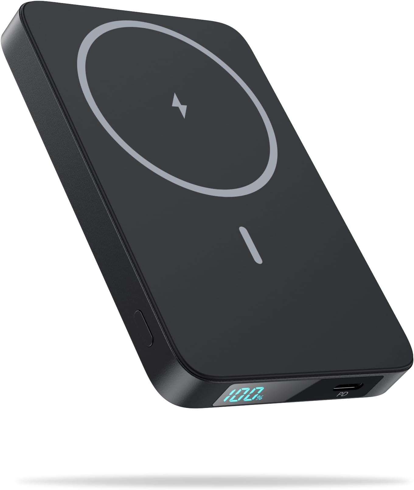 Olkieqz Magnetic Portable Charger Power Bank 5500 mAh, Slim Wireless Portable Charger with LCD Display, PD Fast Charging USB-C Battery P