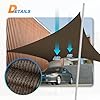 TANG 8' x 8' Sun Shade Sail Rectangle Outdoor Canopy UV Block Sunshades for Patio, Square Shade Cloth for Backyard Porch Deck Garden Pergola Cover, Brown #4