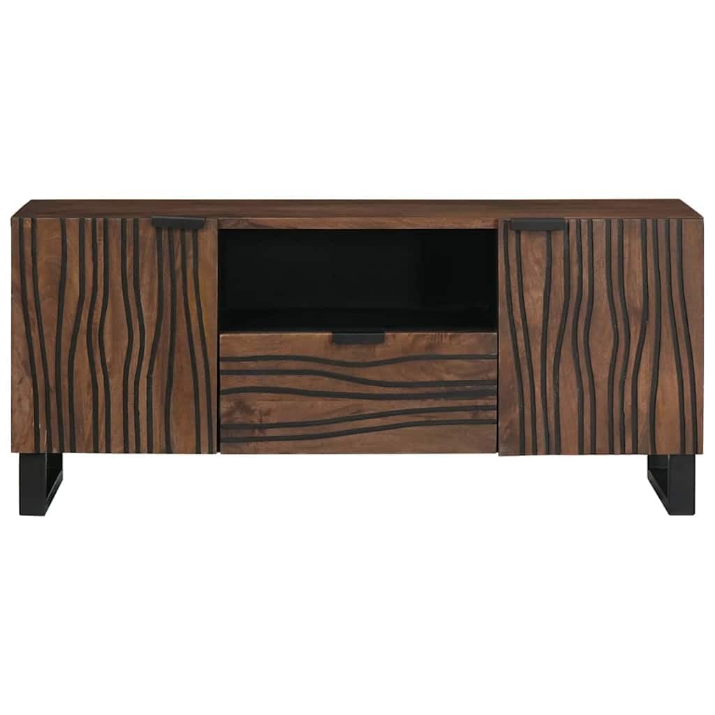 Mobile basso per TV, montaggio a parete, in noce, 105 x 33 x 46 cm